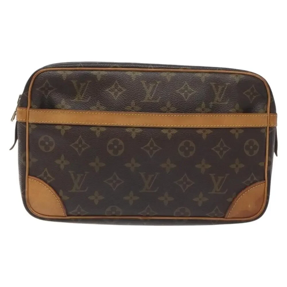 Louis Vuitton Monogram Compiegne 28 Clutch Bag Brown